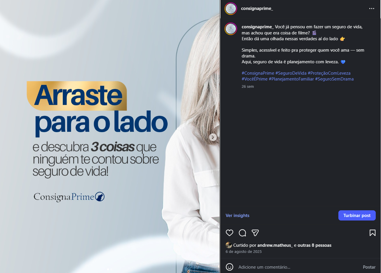 Post do Instagram ConsignaPrime